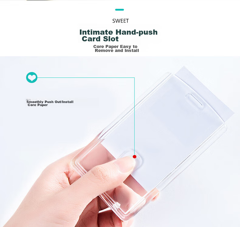 Reap Business ID Card Holder Vertical Style, 6 Card Holders + 6 Lanyards, Employee Badge Factory Nameplate Work Permit, Bus Card Holder, Black 7117 7