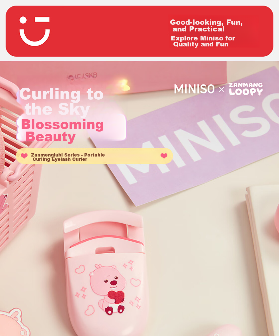 MINISO Heart-Shaped Curled Sunflower Eyelash Curler 1 Piece 6
