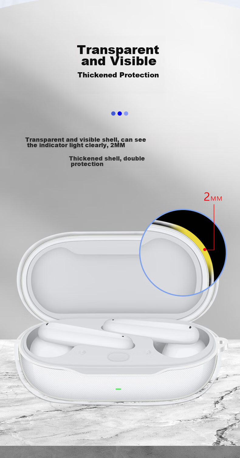 Masentek Earphone Protective Case, Compatible with Huawei Freebuds Pro 4/3 Bluetooth Earphones, 5HUAWEI Charging Case, Soft TPU Ultra-Thin Storage Accessory, Shockproof And Slip-Resistant, Transparent 4