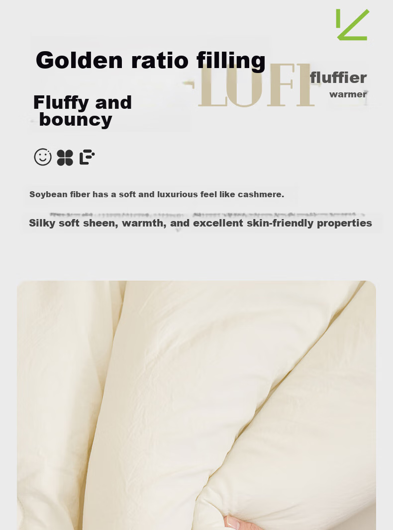 Grace Class A 11% Soybean Winter Comforter, Thickened for Warmth, Spring And Autumn Double Bed Quilt, 200*230cm, 7 Ji 11