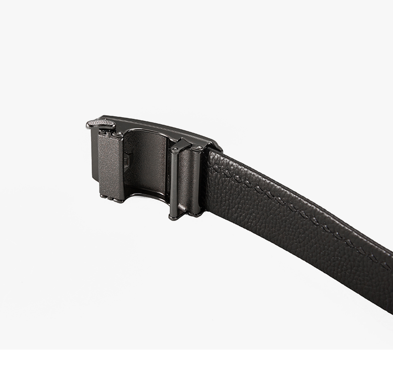 意尔康(yearcon)男士牛皮自动扣腰带时尚潮流青年裤带商务休闲皮带13m