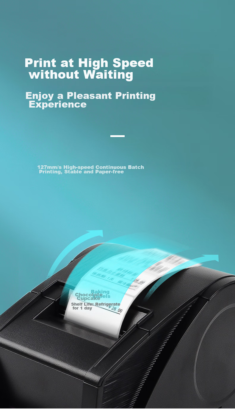 Gprinter GP3120TUC Thermal Label Printer, Computer Version, All-In for Labels/receipts, Milk Tea Labels, Cashier Receipts, Supermarket Retail E-Commerce Label Machine 3