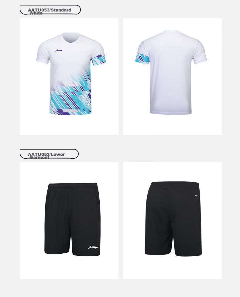 Li-Ning Badminton Club Series, Unisex Competition Set, Team Uniform, Sportswear, 2XL 10