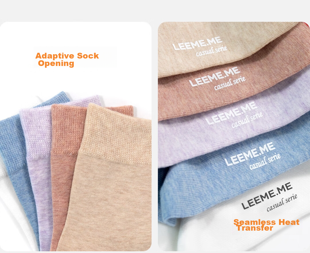 Limi [Antibacterial] Women's Socks, Autumn And Winter Casual Socks, Ladies' Color-Block Antibacterial Mid-Calf Socks, 4 Colors 8