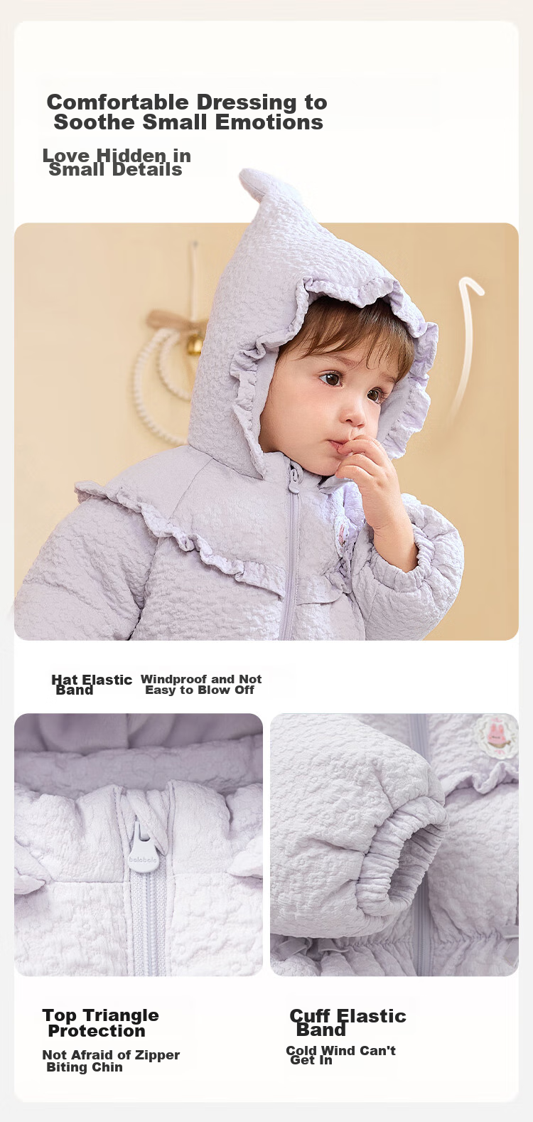 BALABALA Children's Clothing, Baby down Jacket, Girls' Winter Short Coat, Kids' Warm Outerwear, Cute Boys' 8