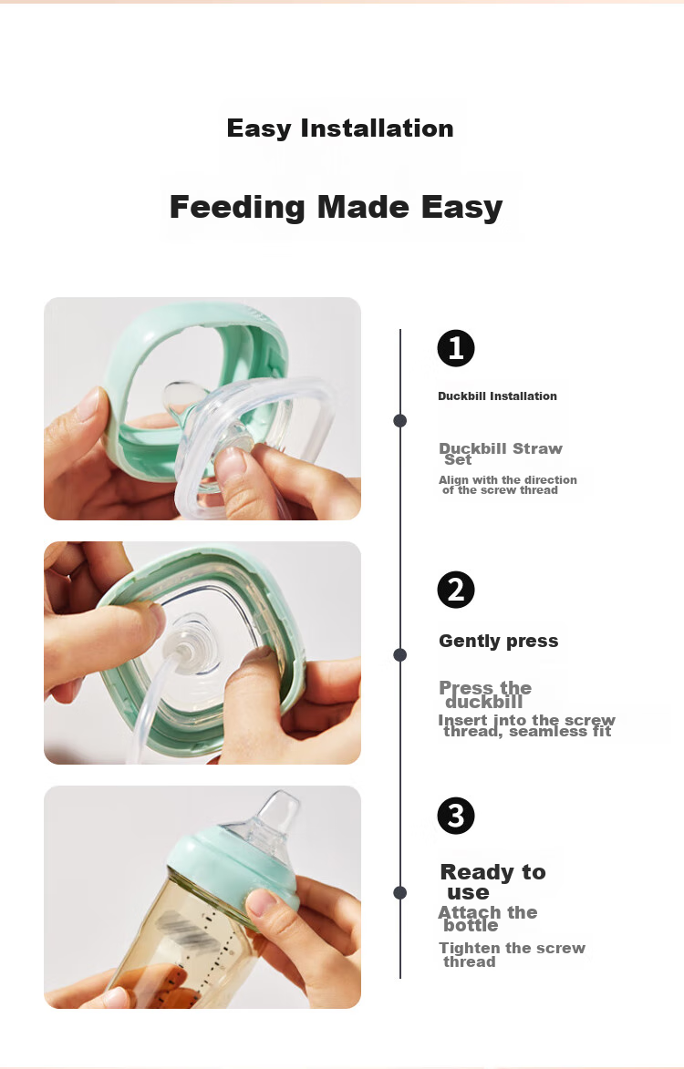 DOCTOR MA Compatible Square Bottle Accessory with 11-Word Hole Straw, for 6 Months And Above (Compatible with Various Square Bottles) 10