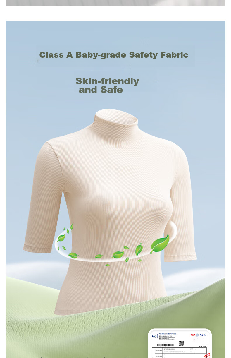 MONTAGUT Modal Cotton Turtleneck Base Layer for Women, Slim Fit Fashionable Short-Sleeve Thin Undershirt with Elbow-Length Sleeves 15