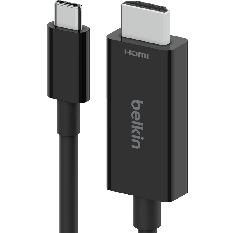 BELKIN Type-C to HDMI 2.1 Extension Cable, 2-Meter Ultra-Long USB-C Screen Mirroring Cable, 48Gbps Data Cable, 4K Dynamic HDR High-Definition Video Cable, 8K Digital EARC Cable