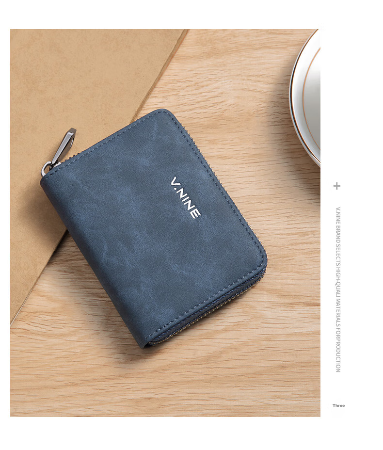 V.NINE Card Holder for Men with Multiple Card Slots, Bank Card Holder, ID Holder, Horizontal Coin Purse, Men's Valentine's Day Gift Box Set 21