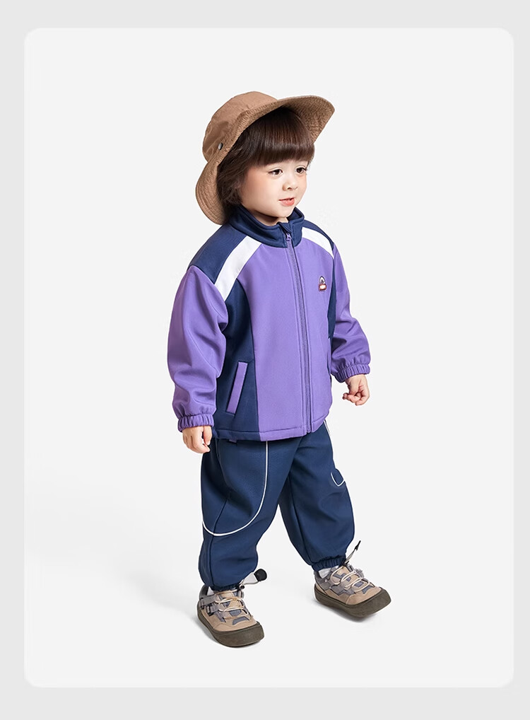 Ciciibear Fleece-Lined Boys' Sweatshirt Set, Children's Autumn And Winter Cardigan, Baby Casual Stylish Sportswear, Cool And Trendy 6