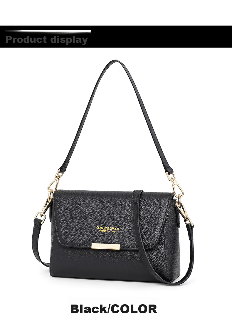 Viney Women's Handbag, Cowhide Crossbody Bag, Shoulder Bag for Middle-Aged And Young Fashionistas, Practical Birthday And Mother's Day Gift for Mom 11