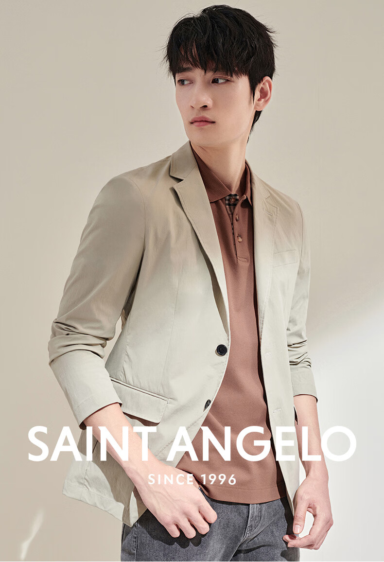 SAINT ANGELO Spring Men's Sports Blazer, Packable Casual Suit Jacket KESU241011U, Navy Blue, Size 52 1