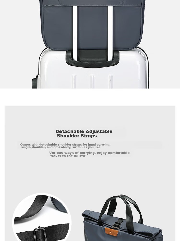 GOLF Business Briefcase, Men's Casual Large-Capacity Handbag, Can Fit 14-Inch Laptop, Fashionable Multifunctional Shoulder Crossbody Bag, 6J679424J Black 10