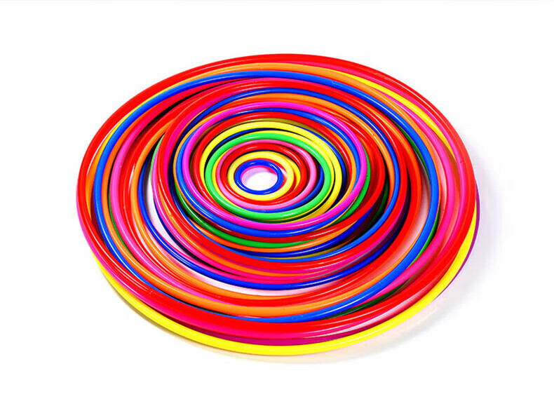Huashimeng Ring Toss Toy Set for Night Markets, Children's Games, Weddings, Plastic Throwing Rings, 30 Pieces 6