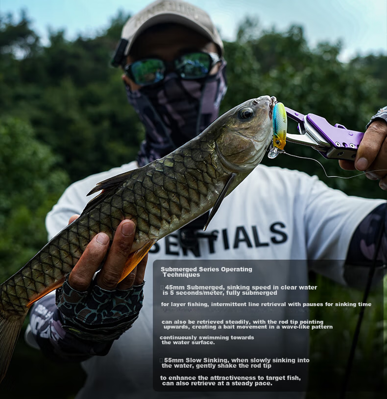 Guowangliya Lure Micro-Fly Scale Series Minnow Sinking Slow Sinking Floating Lure Artificial Bait Long-Distance Casting for Topmouth Culter And Bass in Black Pits 4