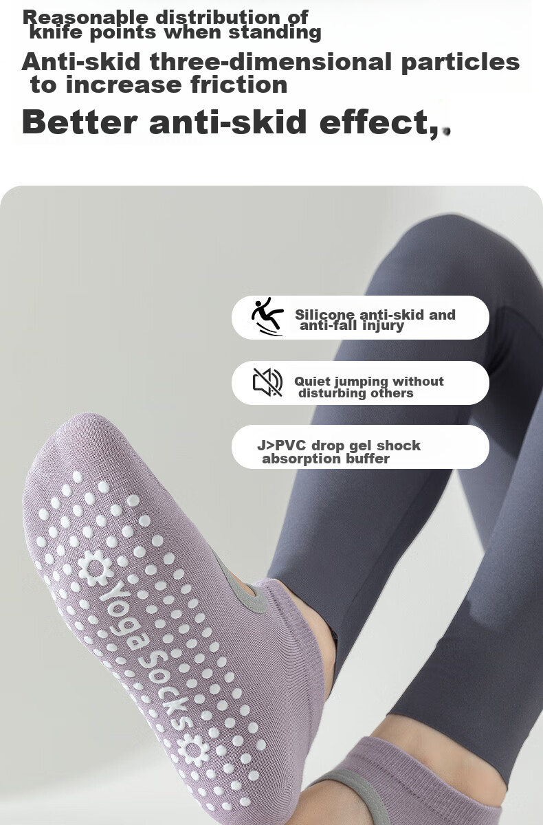 Ziyouxi Yoga Socks for Women, Professional Sports Non-Slip Anti-Pilling Short Tube Socks, Pilates Fitness Dance Seamless Boat Socks for Spring And Summer 6