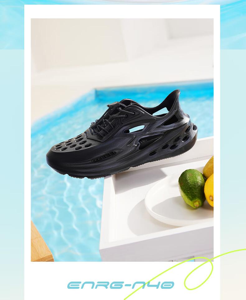 361° Men's Sports Slippers, BIG3 Perforated Shoes, Indoor And Outdoor Beach Sandals for Men, 672426717-8, Size 40 33