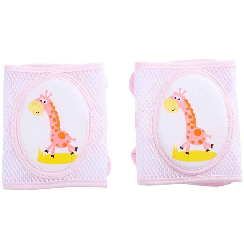 Xiqinbao Baby Knee Pads, Crawling Knee And Elbow Protectors, Infant Fall Prevention Knee Guards (Adjustable), Pink, 1 Pair