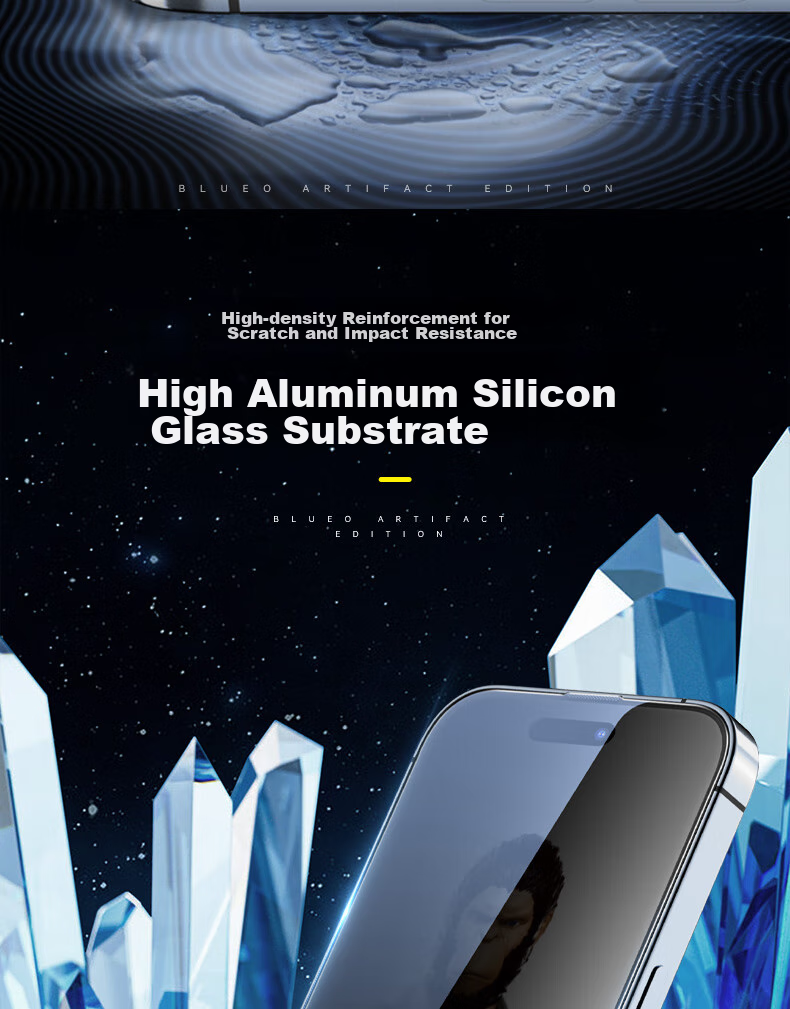 Lanxingxiansheng [Fully Upgraded Space Capsule] Tempered Glass Screen Protector for Apple 15 Plus/14 Pro Max, HD Anti-Peeping Protective Film with Dust Removal Chamber for IPhone 15 Plus 13