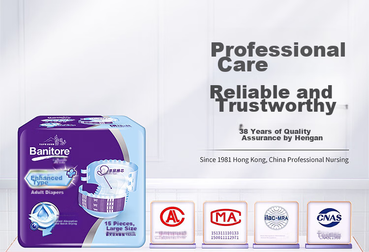 Banitore Enhanced Adult Diapers, Size L, 60 Pieces (Waist Circumference 95-120cm), Adult Diapers for Elderly Use 1