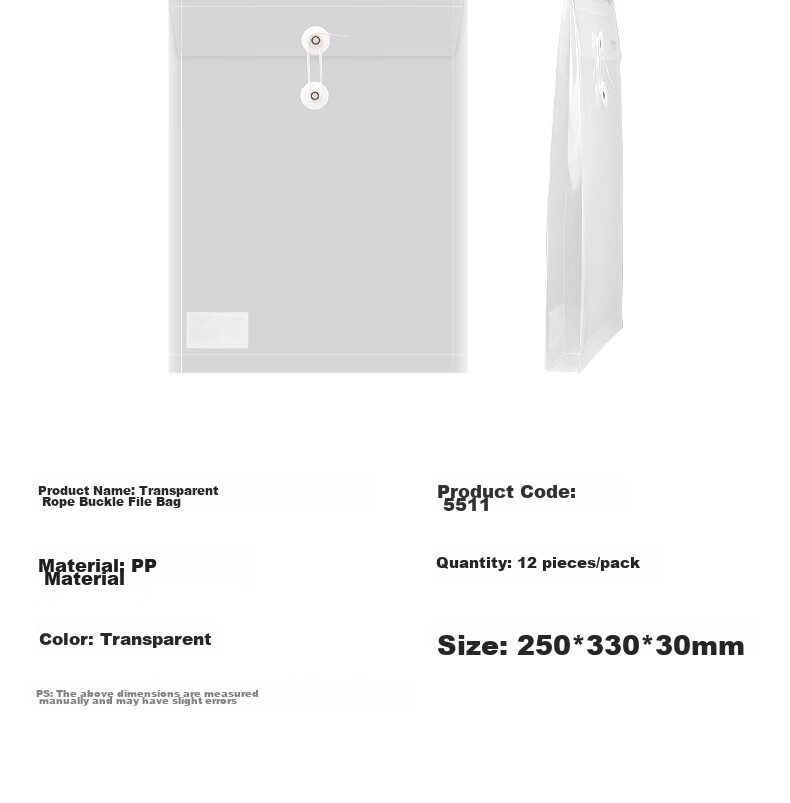 Deli 12-Pack A4 Transparent File Folders Waterproof Document Sleeves for Bidding, Product Inspection, Contract, Tender Documents, File Protection, Office Financial Receipt Storage 5511A 19