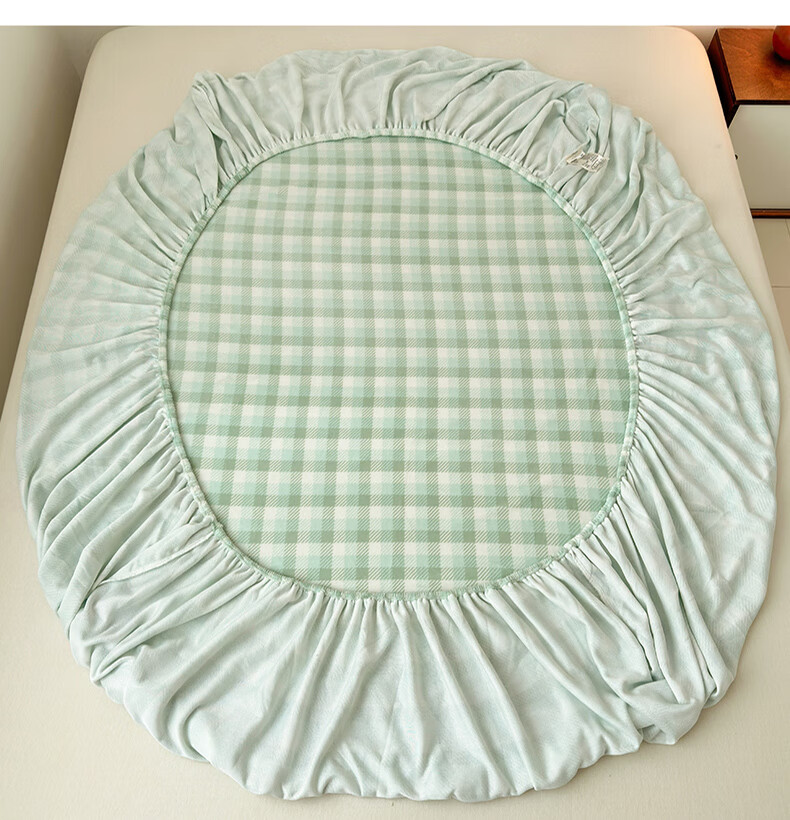 Grace Class A Milk Velvet Mattress Cover, Single Piece, Winter Thickened, Non-Slip, Warm, Dirt-Proof, Protective Cover, Pine Green, 1.8 Meters 5