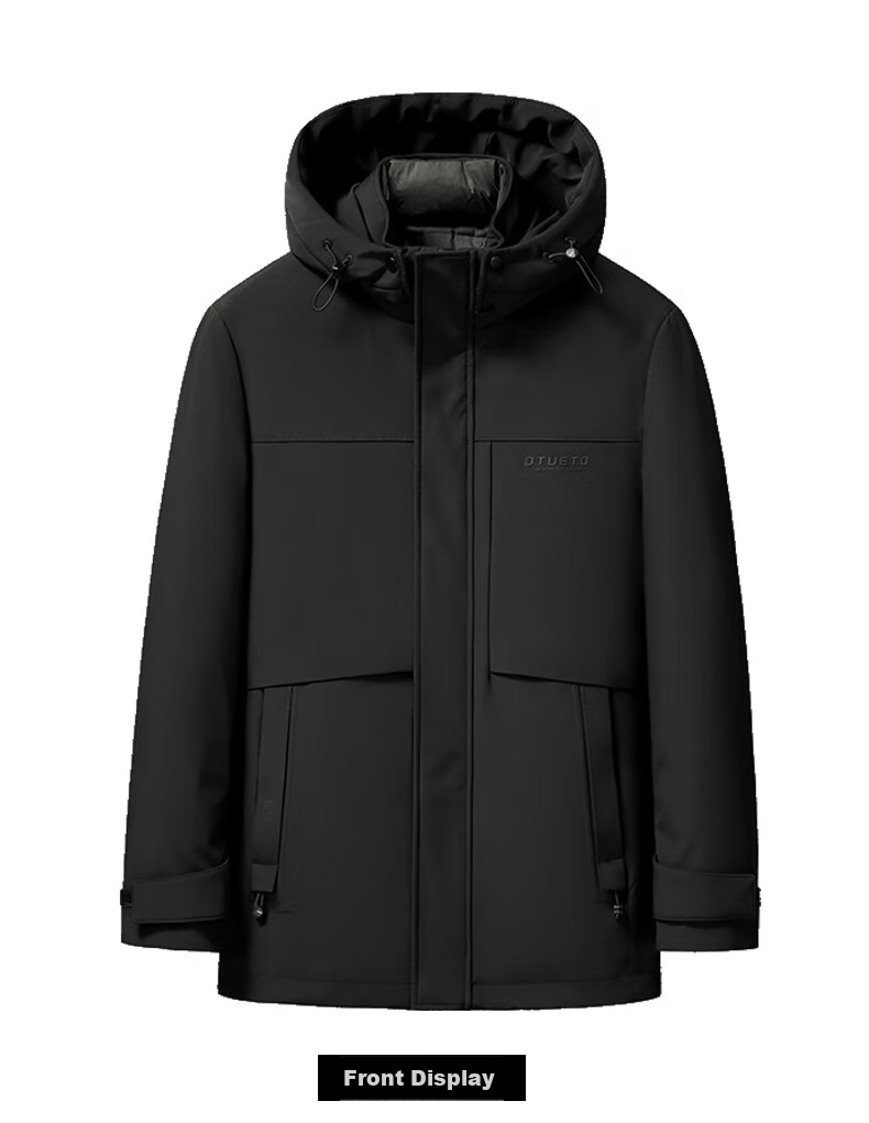 SNOWFLYING 90% Goose down Detachable Inner Liner down Jacket for Men, Autumn And Winter Season, Removable Hood, Windproof, Warm, Casual Versatile Coat 190 11