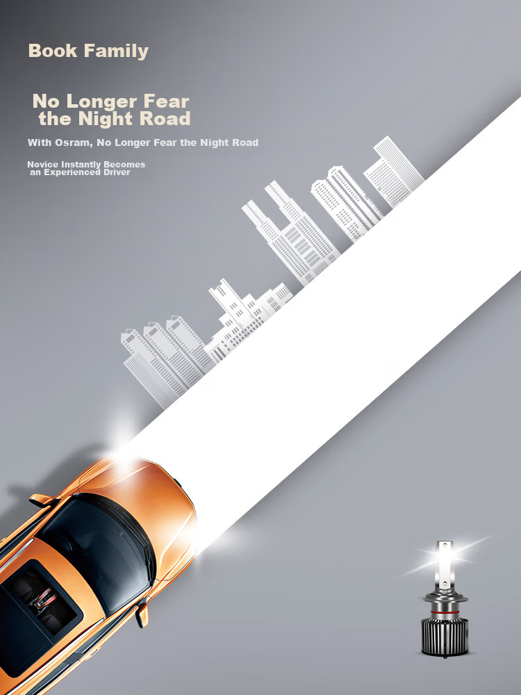 OSRAM Automotive LED Headlights, Car Bulbs for High And Low Beam, Yechezhezhe 2.0 H1, One Pair, 6000K Ultra-Bright, 12V/20W 9