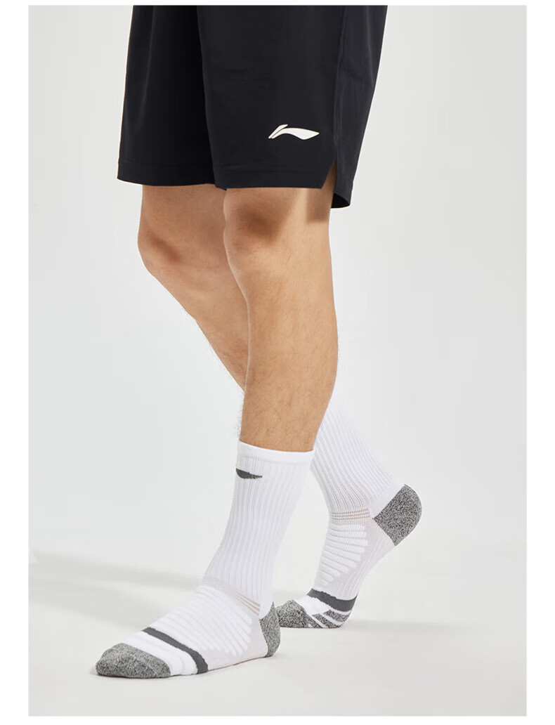 LI-NING Basketball Socks Professional Sports Anti-Slip Towel Bottom Running Long Socks Thickened Durable Breathable Youth 34