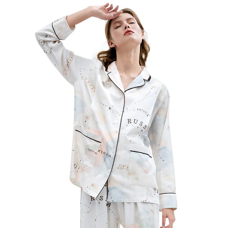 EMXEE Maternity Wear Spring And Autumn Nursing Pajamas for Postpartum Women, Suitable for Home Wear Or Outdoor Use, Nursing Sleepwear Set, Loungewear Size L