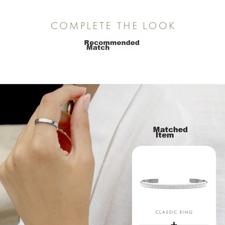 DanielWellington DW Ring for Men, Classic Starlight Silver Couple Rings, Size 66 036, Birthday Gift for Me 6