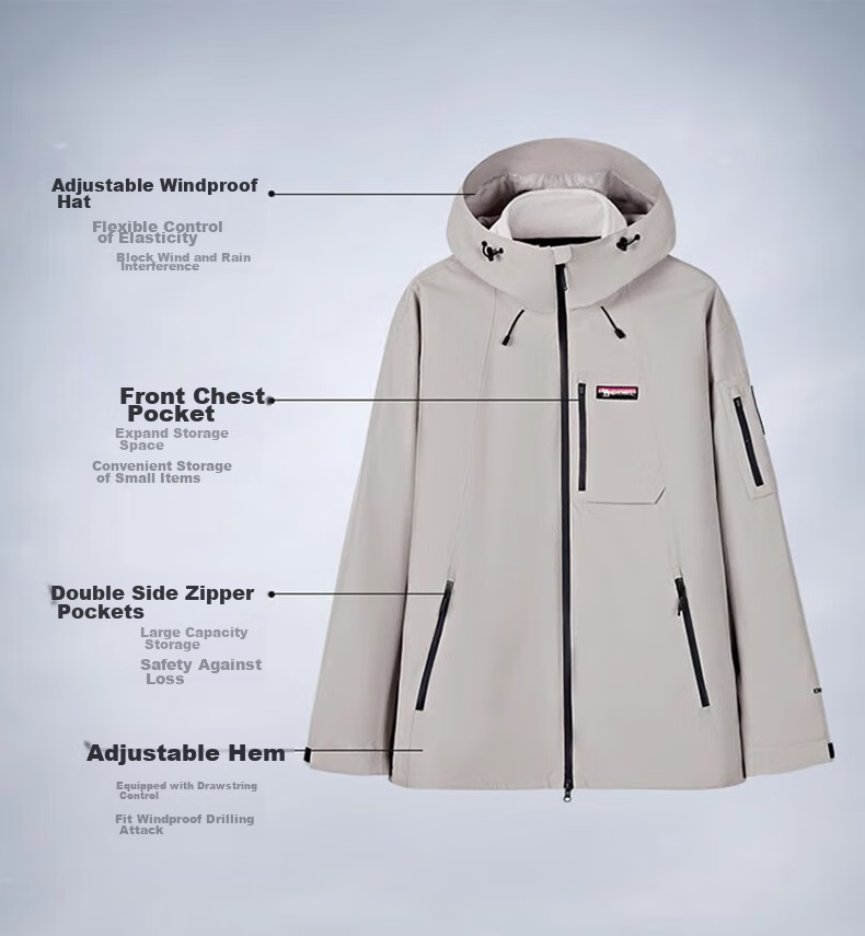 CAMEL [Wang Junkai's Choice] CAMEL King's Armor Three-In Jacket for Men And Women, Windproof And Waterproof Mountaineering Coat for Autumn And Winter 7