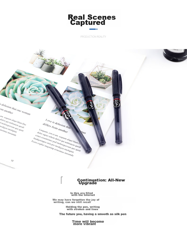 BAOKE PC1808 Gel Pen Full Needle Tube 0.5mm Student Pen Stationery Office Signing Pen Black 36 Pcs/box 8