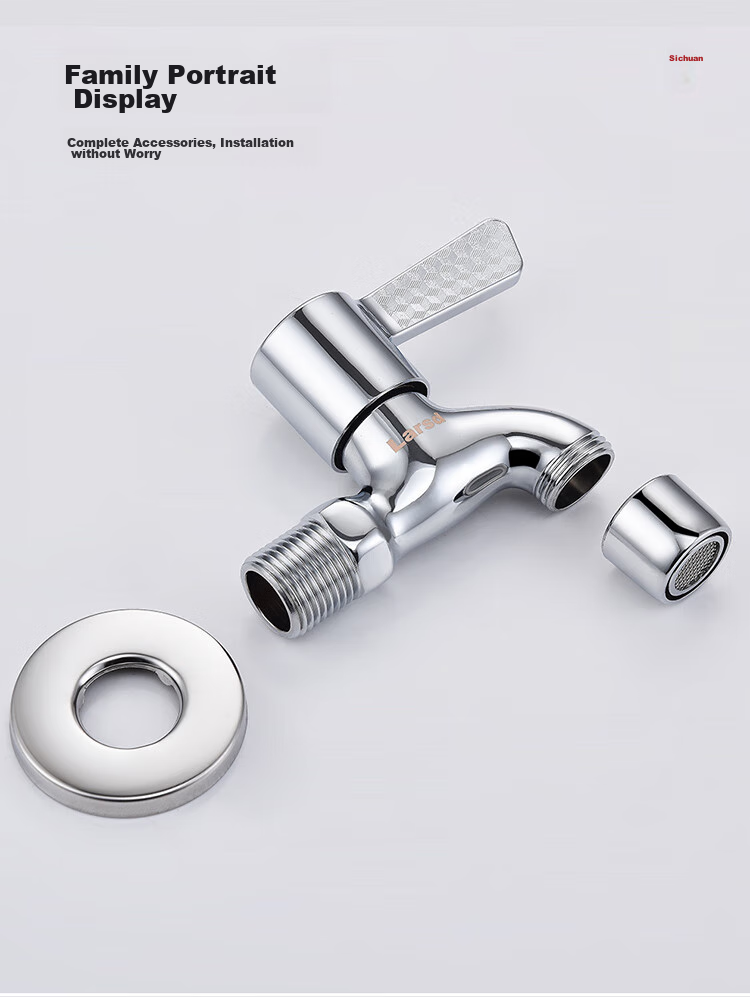 Larsd Mop Sink Faucet, Single Cold Quick-Open Tap, Extended Faucet for Mop Sink 11