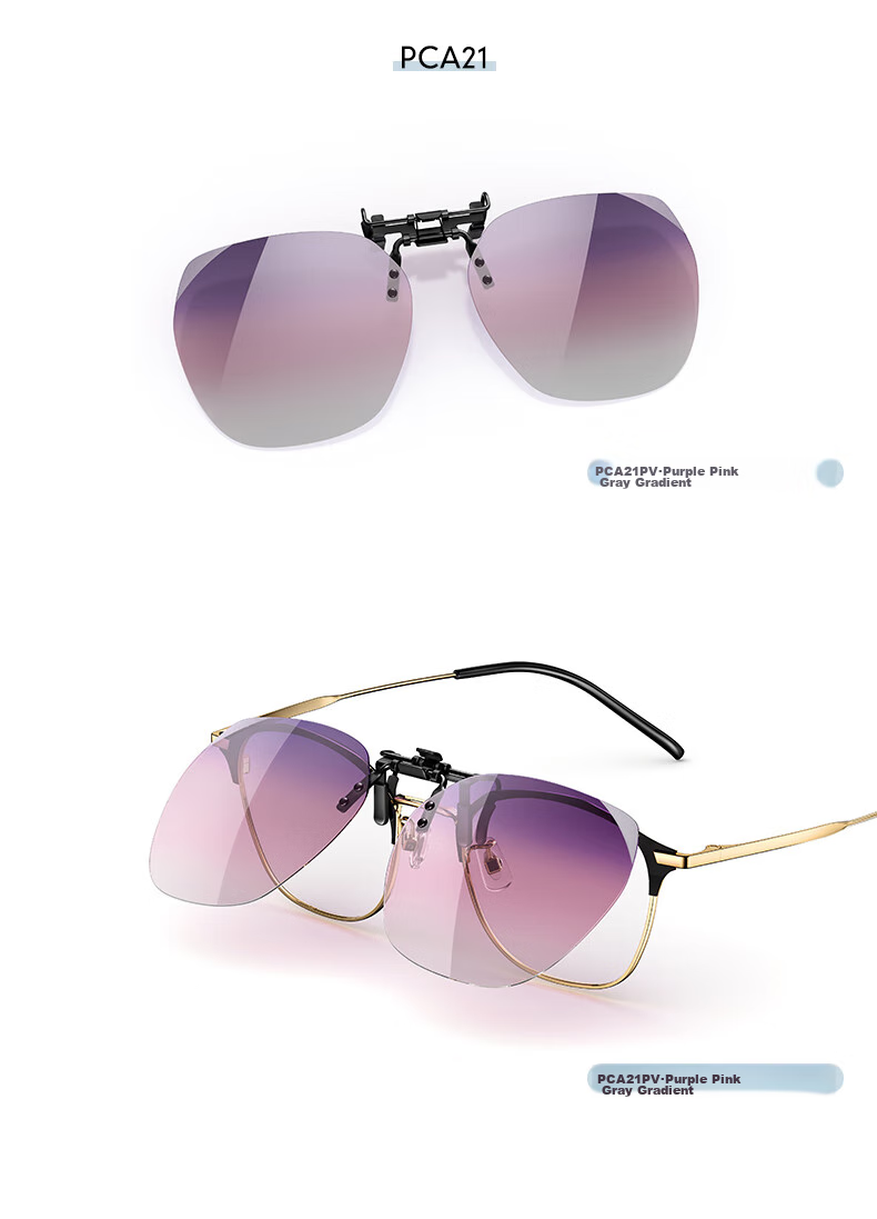 PARIM Nearsighted Sunglasses Clip-On for Women, Driving Polarized Lightweight Nearsighted Eyeglass Frame Sunglasses for Men, UV Protection Glasses 12