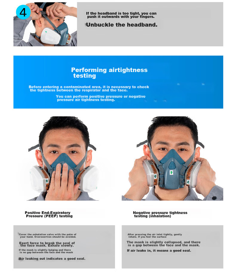 3M 7502 Silicone Gas Mask for Painting, Chemical Protection, Dust-Proof Respirator against Organic Gases And Industrial Dust with 6001 Kit, Firefighting Mask 18