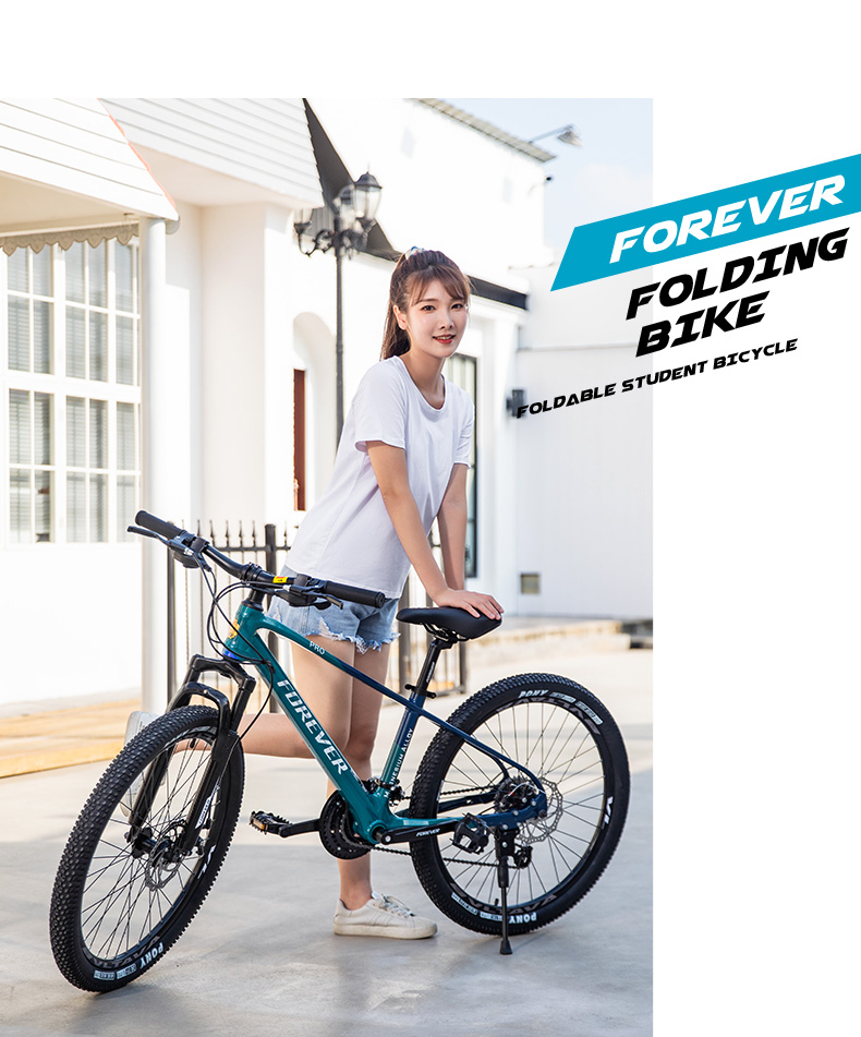 FOREVER Mountain Bike, 27-Speed, 26-Inch, for Men And Women, Adult And Youth, City Off-Road Bicycle, Nebula Gray 48