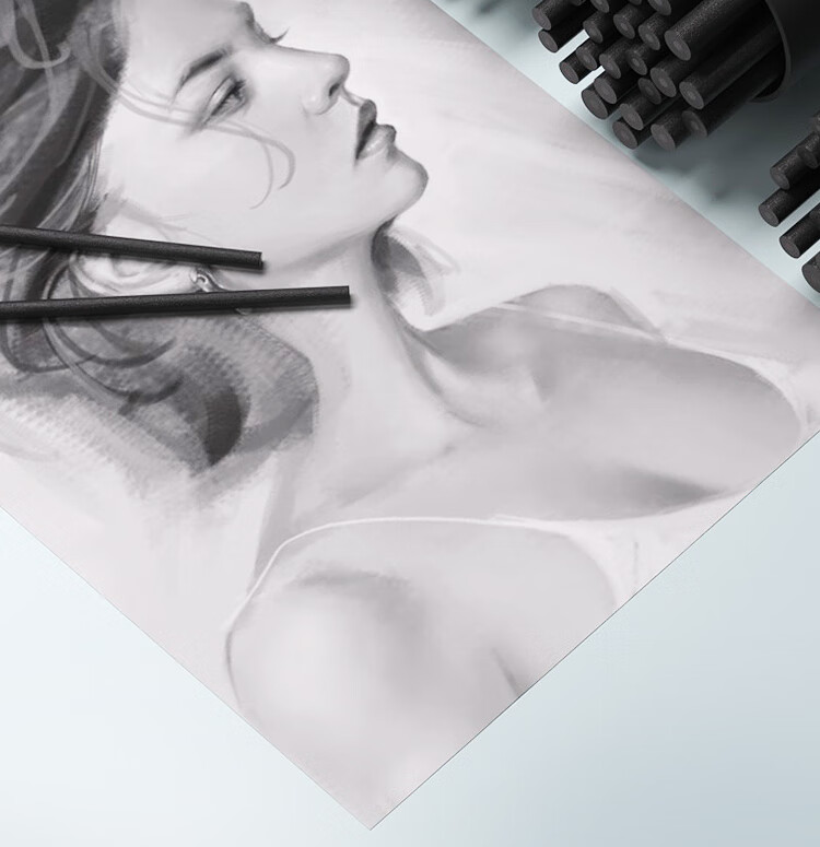 Mont Marte Artco Charcoal Pencil Set 25pcs 4-5mm Drawing Charcoal Sticks Sketching Art Supplies 13