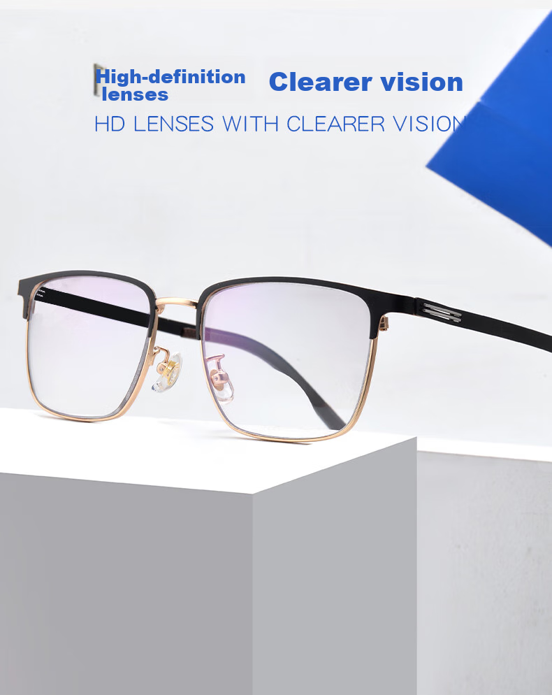 Nianqingtai High-Definition Comfortable Unisex Glasses for Elderly with Single Vision, Ultra-Light Imported Anti-Blue Light Reading Glasses D672 + 150 Degrees 6