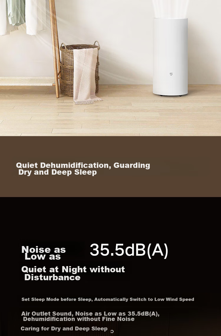 Mijia Xiaomi Smart Dehumidifier, 22L Capacity, for Home Living Room Bedroom Basement, Moisture Absorber, Clothes Dryer, CSJ0122 8