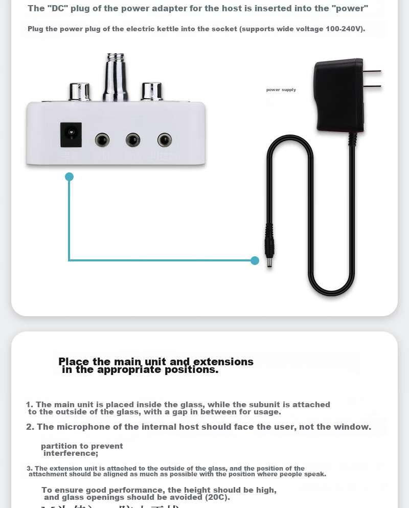 Deshun DS-811 Two-Way Intercom for Windows, Circular Speakerphone with Microphone for Bank Teller, Hospital Desk, Train Station, And Post Office Windows 12
