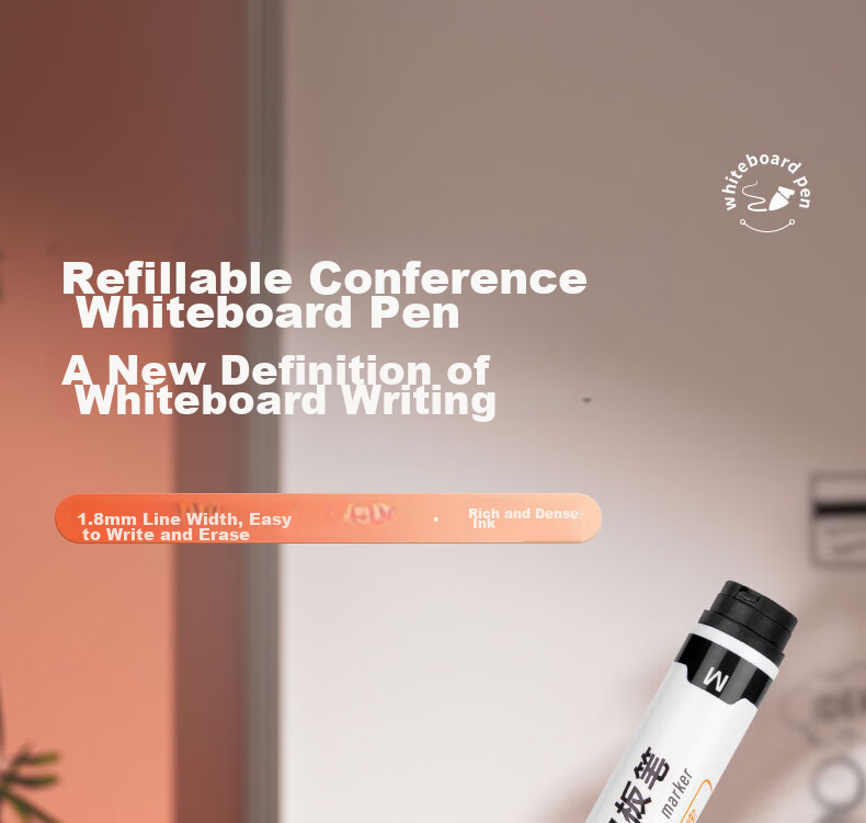 Deli Whiteboard Markers with Refill, Easy to Write And Erase, 10 Blue Pens, Family Meeting Teacher Office Supplies S507 1