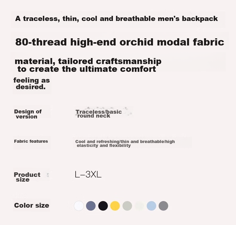 MiiOW [2-Pack] 80s Modal Men's Tank Top, Summer Thin Ice Silk Seamless Sports Quick-Dry Undershirt 2