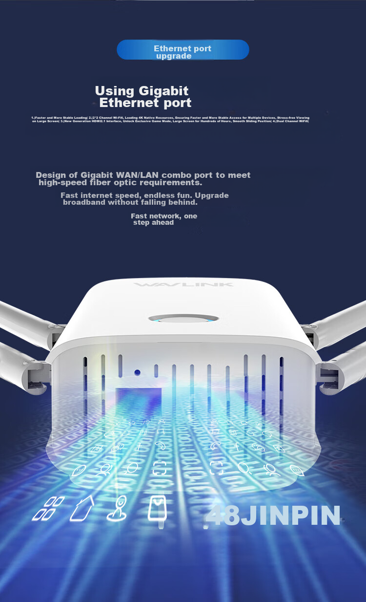 Wavlink WiFi Signal Amplifier, 5G Dual-Band AX3000, Stable Wireless Signal, Wall-Penetrating, Whole-House Coverage, Network Expansion Booster, Repeater, WiFi 6 Signal Enhancer D6X 14