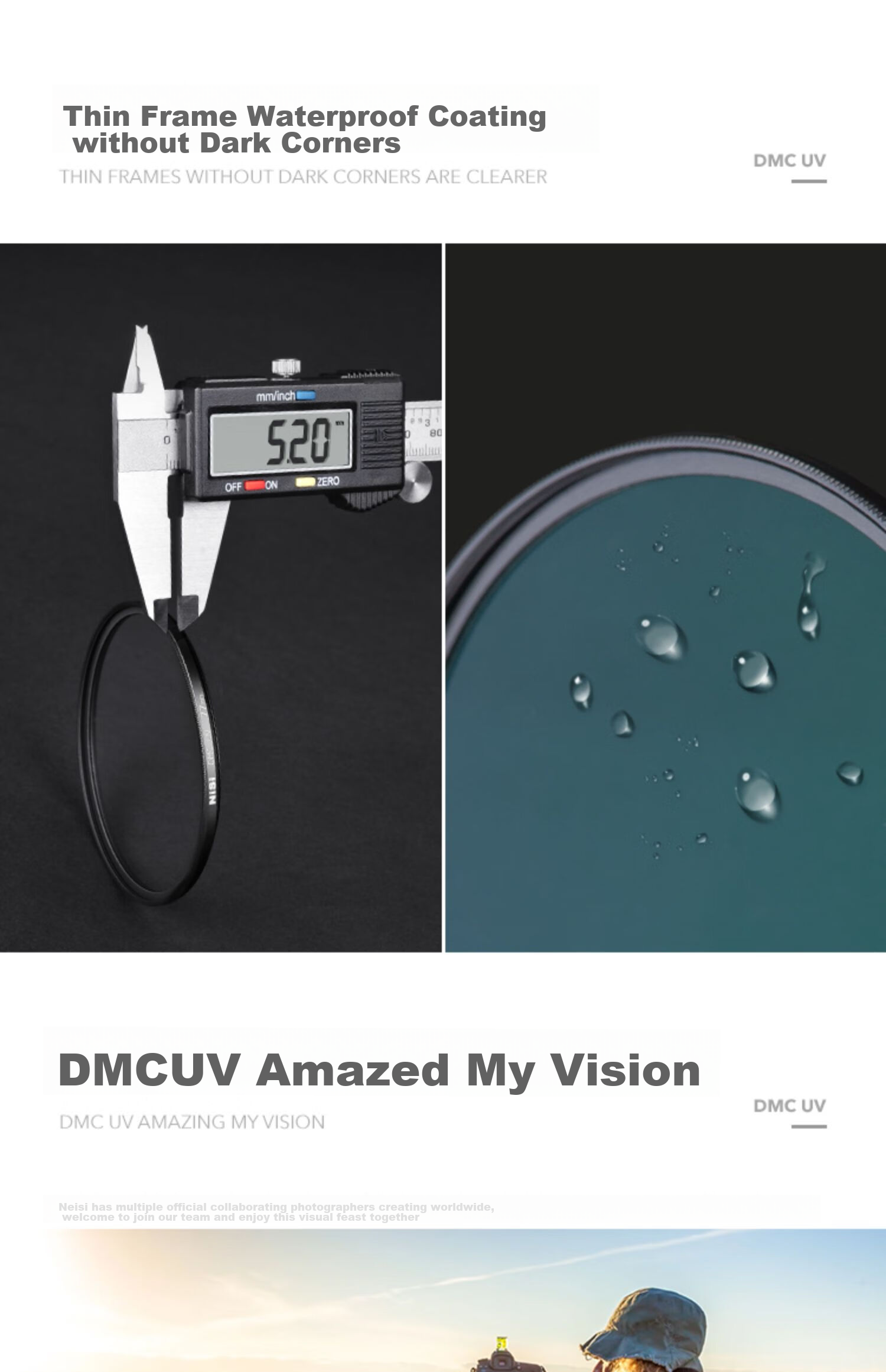 NiSi UV Filter DMC UV 77mm Filter, Double-Sided Multi-Layer Coated Waterproof Dustproof Oil-Proof Lens Protector for DSLR And Mirrorless Cameras, Compatible with Canon Nikon Fuji Sony 7