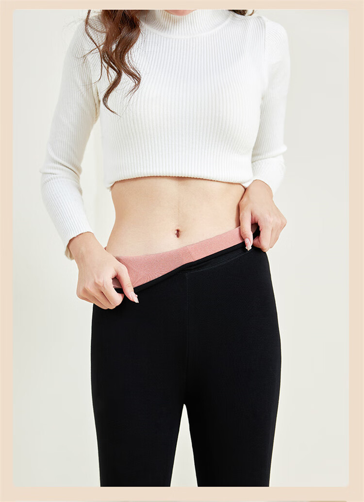 LangSha [Fall New Arrival] Silk Thermal Pants for Women, Winter Outer Wear, Fleece-Lined, Thickened Base Layer Pants, Plus Size, Extra Thick Cotton Pants 19
