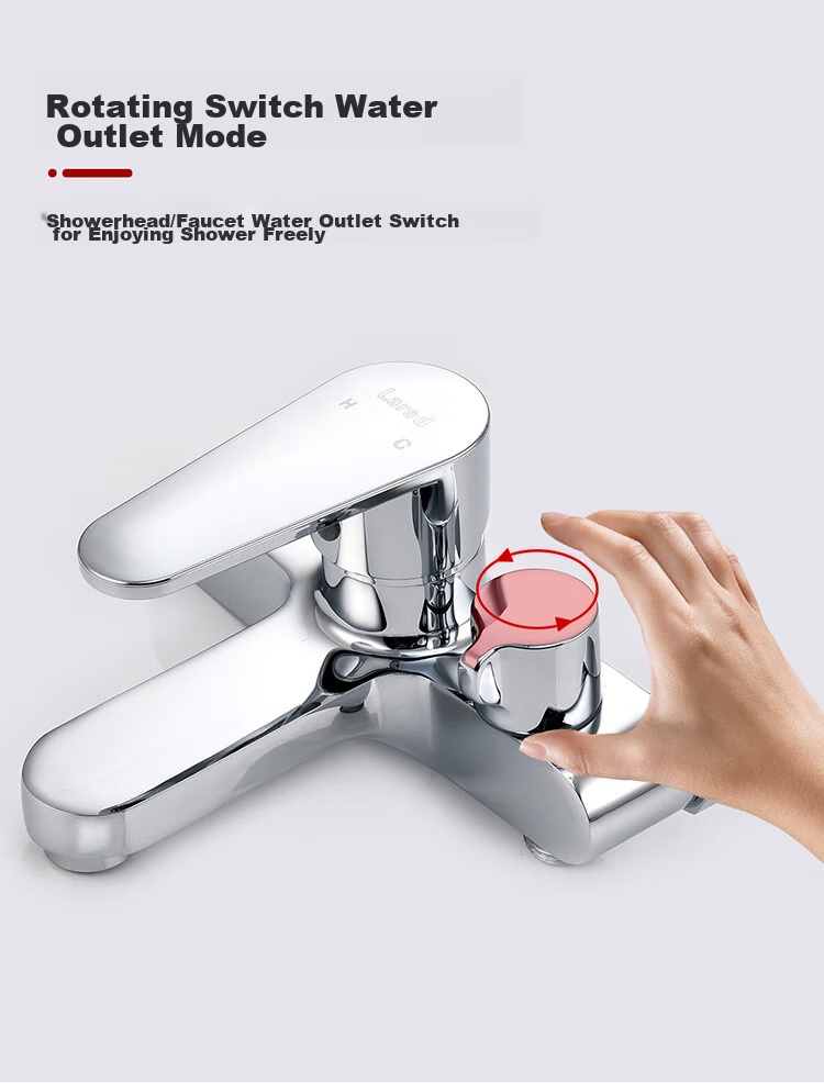 Larsd Shower Mixing Valve, Copper Body, Bathroom Hot And Cold Three-Way Shower Switch, Shower Bathtub Mixing Faucet LD7604 10