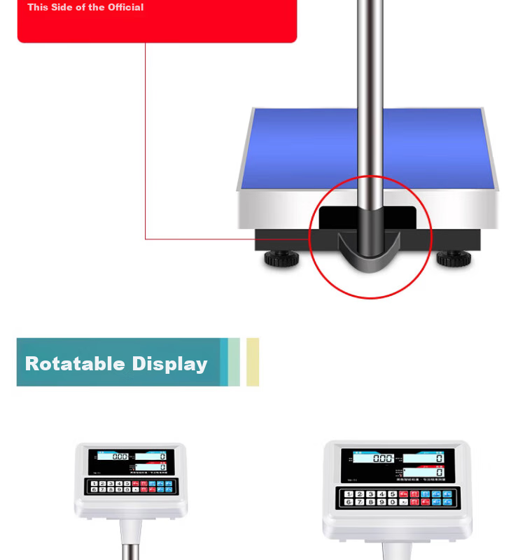 Demin High-Precision Electronic Scale for Commercial And Industrial Use, Counting And Pricing, Suitable for Express Delivery, Street Vending, And Floor-Standing Platforms, Weighing up to 100kg 14