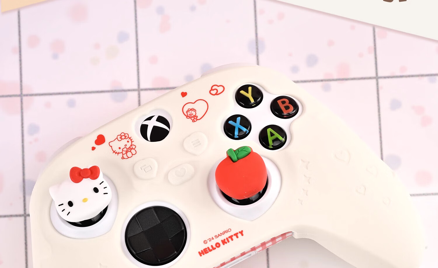 Jixiang XBOX Controller Protective Case, Kuromi Official Silicone Shell, Non-Slip And Sweat-Resistant Soft Case, Cute Cartoon Design, Compatible with Joysticks, Game Console Accessory 5