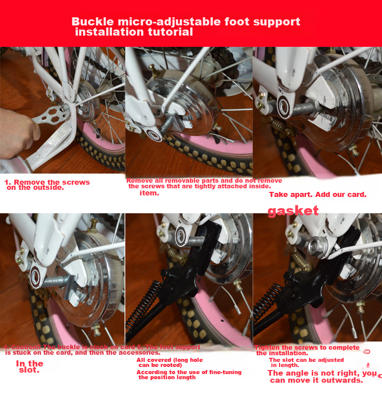 HOTUN Bicycle Foot Support, Mountain Bike Side Support, Adjustable Length Parking Rack Support, Bike Stand YXCT-3KKT 1